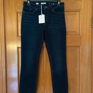 Lauren Conrad Cuffed Skinny Ankle Dark Wash Size 6 NWT